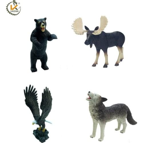 Free shipping 4pcs 3D north america animals puzzle 2966 educational toy kadis animal toys 3d puzzle