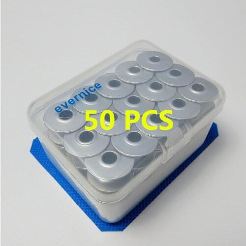 50 Bobbins W/ Box For Juki Lk-1850 1900 980 Ams-205 210 #B1827-280-000