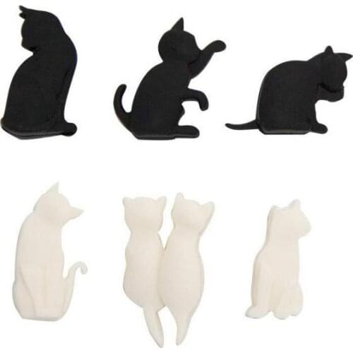 6PCS Kitten Wine Glass Markers Drinking Cup Identifier Sign Mark Bar Party Wine Labels Goblet Tag Glass Markers Cup Distinguish
