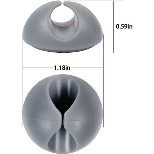 9 Pcs Single Hole Cable Holder,Fixed Cable Manager For A Variety Of Desktop Cable Organize Messy Wires,Three-colour Silicone Cab