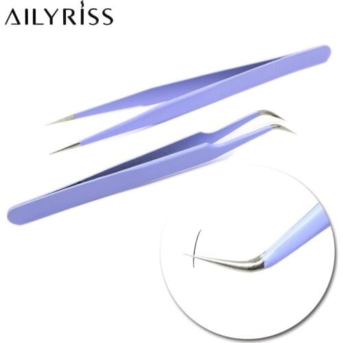 Anti-Static Tweezer for Eyelash Extension Eyebrow Stainless Steel Set Beauty Precision Tweezers Makeup Kit Repair Tools