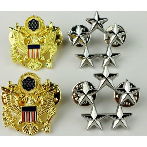 U.S. Army General Rank insignia US Five Stars Shoulder Badges Eagle Pins Military Store 5605101
