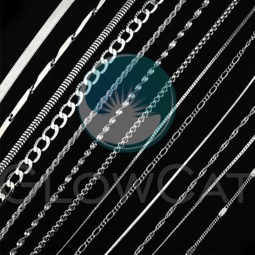 Fashion Women and Men Water Wave Snake Link Necklace Copper / Iron Chain Necklace For High Quality Silver Color Jewelry Chain