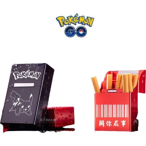 Pokemon Pikachu Anime Cigarette Case Male Portable Ultra-thin Metal Shell Protective Case Creative Personality Trendy Storage