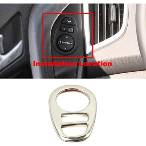 For Hyundai Creta IX25 2016-2018 Rearview Side Mirror Switch Button Cover Trim Stainless Steel Interior Moulding Sticker
