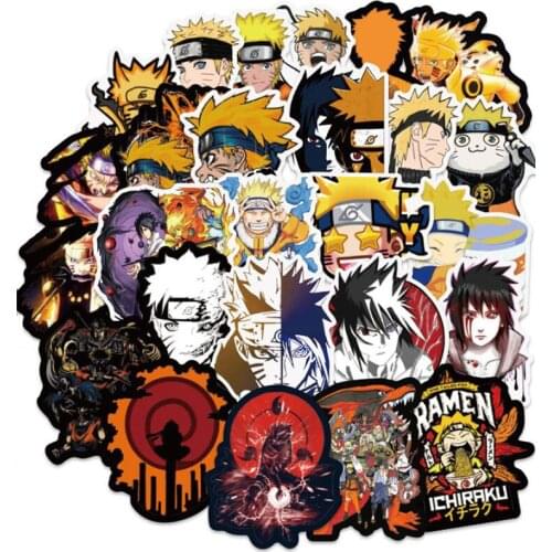 Hot 100PCS Cartoon Anime-NARUTO Waterproof Kids Adult Stickers Skateboard Suitcase Guitar Graffiti DIY Children Classic Toys
