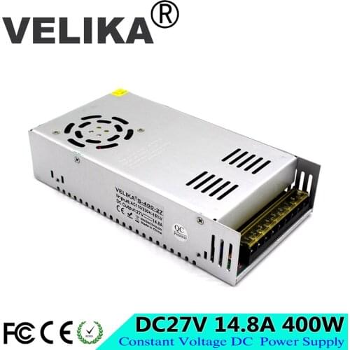 Single Output Switching Power Supply DC 27V 14.8A 400W Power Source Transformer 110V 220V AC to DC27V SMPS For CNC CCTV Motor