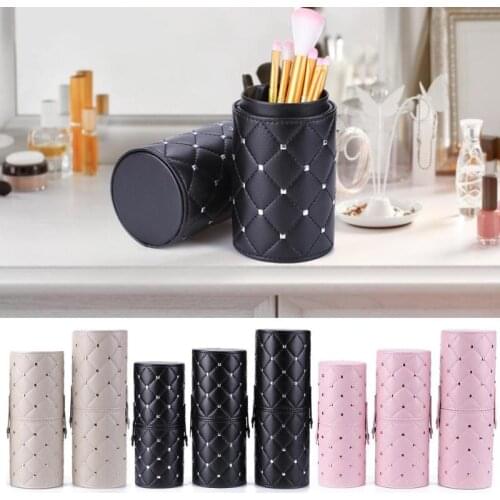 PU Leather Makeup Storage Holder Cosmetic Cup Case Box for Makeup Brush Pen Droshipping