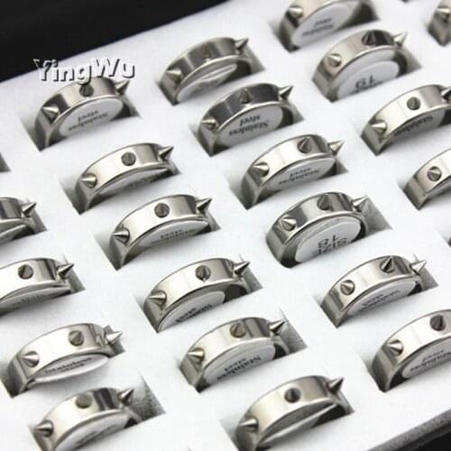 Yingwu Self-defense stainless steel ring punk style mens and womens thorn jewelry Joyas para hombres y mujeres