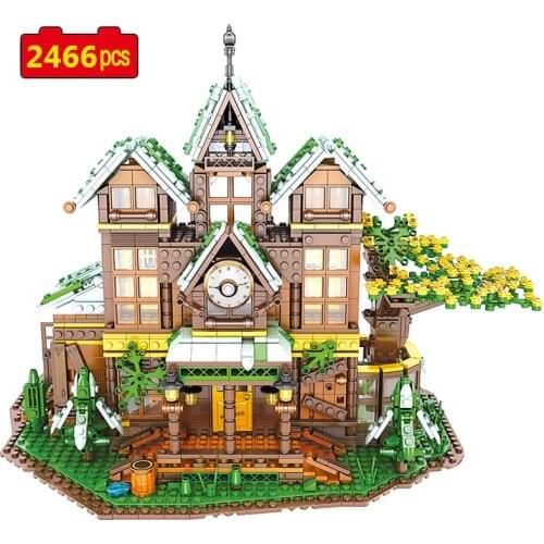 City Creator Street View Series Villa The Time Room MOC Scene accessories Building Blocks Bricks Toys Gifts