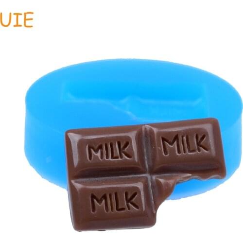 KYL066U 26.6mm Bitten Chocolate Flexible Silicone Mold - for Fondant, Sugarcraft, Kitchen Baking Tools, Candy, Gum Paste, Resin
