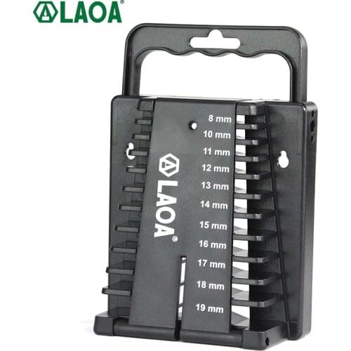 LAOA Wrench Storage Rack Spanner Tool Organizer Sorter Holder Wall Mounted Tray Socket ABS Material Storing 11pcs Set