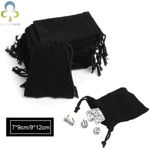 Dice bag Jewelry Packing Velvet bag 7*9cm / 9*12cm Velvet Drawstring bags & Pouches for gift game for Board Game GYH