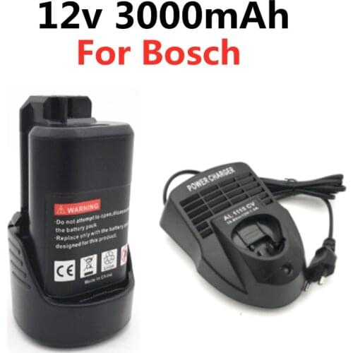 10.8V 12V Li-ion Rechargeable Battery pack replace for BOSCH cordless Electric drill screwdriver BAT411 BAT412 BAT412