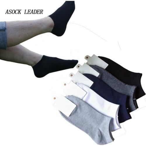 10 Pairs/Lot Spring&Summer New Cotton Mens Thin Pure Color Invisible Socks Durable Anti-odor And Sweat Absorption Sock