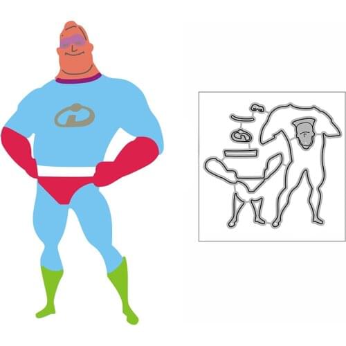 New Smile Man Hero Craft Embossing Mold 2021 Metal Cutting Dies for DIY Decorative Scrapbooking Album and Card Making No Stamps