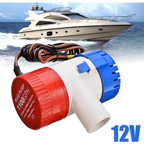 1pc 1100 GPH 12V Submersible Marine Pump Boat Bilge Water Pump With Float Switch For Marine RV Campers Industrial Supplies