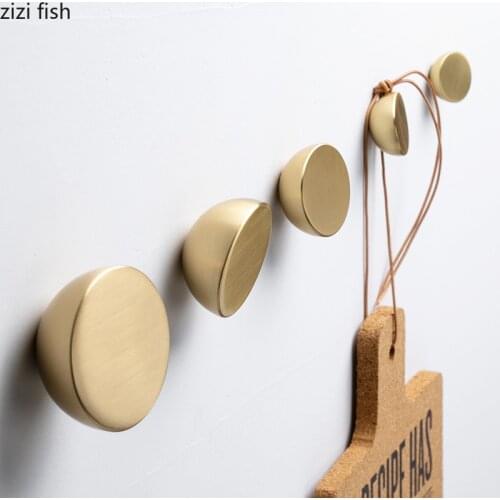 Northern Europe Irregular Tilted Brass Hook Clothes Cap Hanger Wall Decoration Metal Hooks Wall Hanging Storage Rack Key Hook