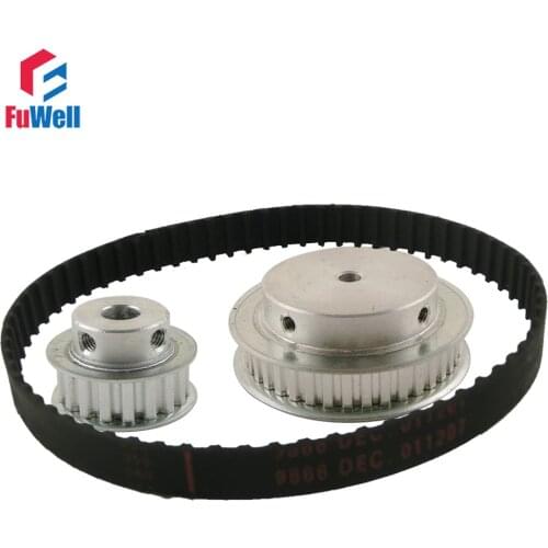 XL Reduction Timing Belt Pulley Set 16T:48T 1:3/3:1 Ratio Gear Kit Shaft Center Distance 127mm 166XL Toothed Belt Pulley