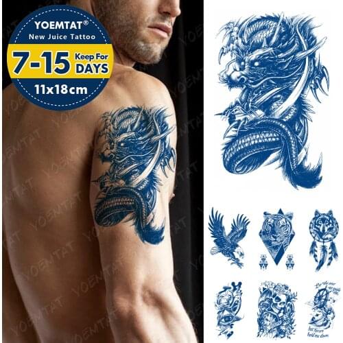 Juice Lasting Waterproof Temporary Tattoo Sticker Japanese Geisha Swordsman Samurai Flowers Flash Tatoo Body Art Ink Fake Tatto