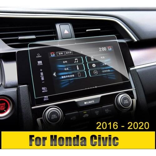 Car GPS Navigation Tempered Glass Screen Protector Steel Protective Film For Honda Civic 10th 2016-2018 2019 2020 Accessories
