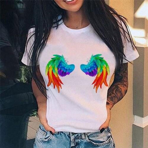 Womens T-shirt Chest printed T Shirt Short Sleeve Round neck t shirt tee shirt femme Summer Harajuku Ladies tshirt