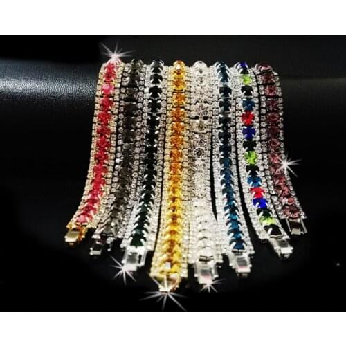 18CM/18.5CM Cubic Zirconia copper Gold Womens Bracelets Fine Jewelry Accessories Gift for Girlfriend Crystal bracelet