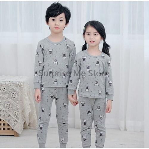 Winter Boys Girls Sleepwear Teens Clothes Girl Nightwear Cotton Children Homewear Pajamas for Kids Pyjamas 2 4 6 8 10 12 14Year