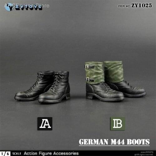 ZYTOYS ZY1025 M44 German 1/6 Combat Boots Shoes Model Fit 12'' Action Soldier Figure Body