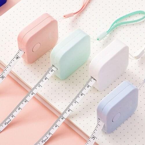 1PC Drawing Toy Tape Ruler portable Colorful Keychain 1.5m Retractable Ruler Tape Measure Mini Ruler Measuring Tools