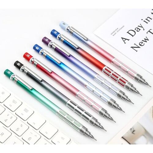 1pc Pentel Limited 0.5mm Mechanical Pencil Low Center of Gravity Gradient Color Metal Pen Holder Special for Drawing Sketch