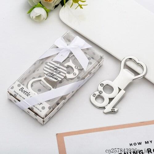 100pcs 18 Metal Beer Openers Wine Bottle Openers with Gift Boxes Birthday Anniversary Gift Party Giveaways Gift for Guests