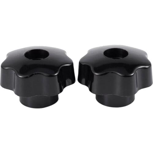 2 Pcs M10 Female Thread Nuts 50mm Plastic Star Head Clamping Knob Grip