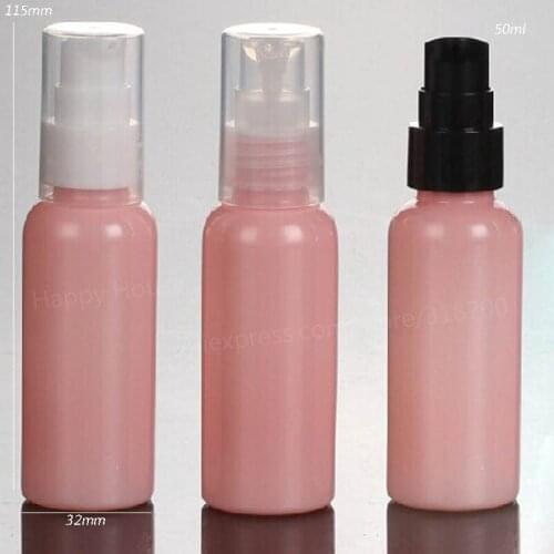 30 x 50ml High Quality Lotion and Crenm Pet Pump Bottle 50cc Pink Shampoo Packaging