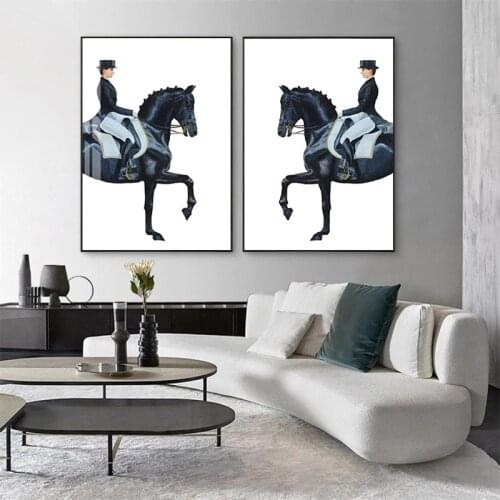 Abstract Horse Knight Canvas Art Modern Decoration Wall Poster Print Wall Picture Living Room Fashion Home Decoration Painting