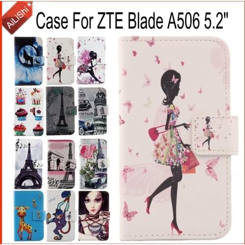 AiLiShi Factory Direct! Case For ZTE Blade A506 5.2" Luxury Flip Leather Case Exclusive 100% Special Phone Cover Skin+Tracking