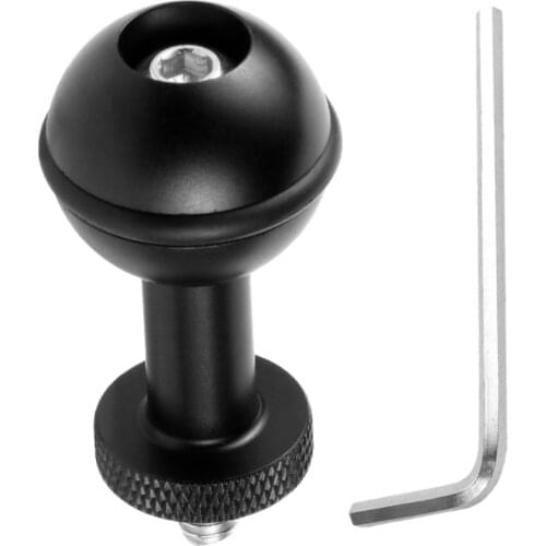Aluminum 1 Inch Ball Head Diving Photography Bracket 1/4" Screw For