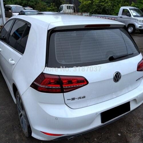 Car-styling Gloss Black ABS Plastic Material Rear Wing Side Spoiler 2pcs for Volkswagen Golf 7.5 MK7 2014-2018 Non R