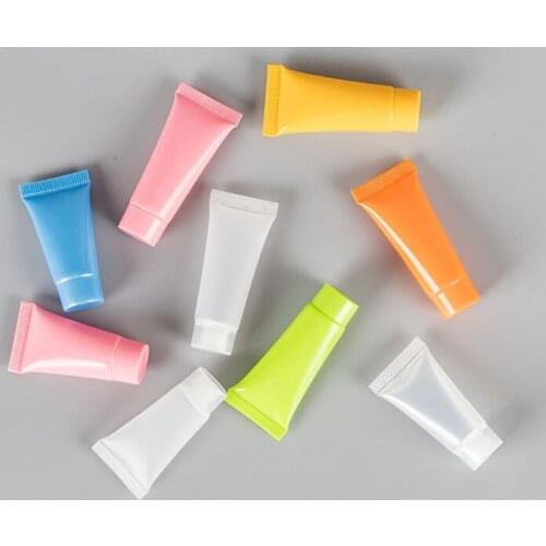 50pcs/lot 5ml 10ml Plastic lotion bottle cosmetics bottle tube repeated use Facial cleanser hose