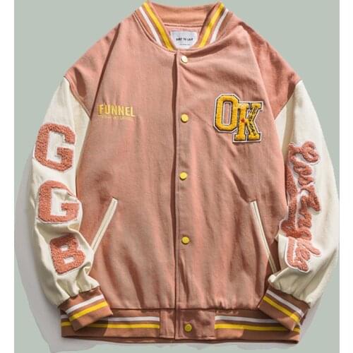Patchwork Alphabet Baseball Jacket Men Hip Hop Harajuku Streetwear Couples Wear Jackets Campus Style Oversize Embroidery Unisex