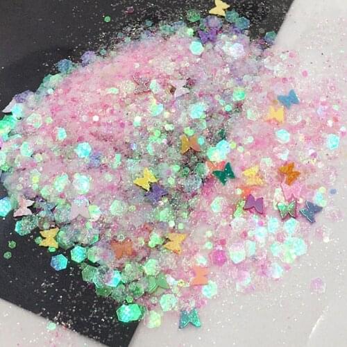 10 Ml/box Epoxy Resin Mold Sequins Fillings Sparkling Materials Glitter Powder Heart Star Mix Chunky Sequins Resin Crafts