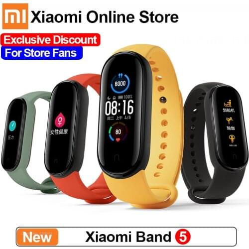 NEW Xiaomi Mi Band 5 Miband 5 Bracelet 4 Color Touch Screen Fitness Traker Bluetooth Sport Monitor Waterproof Smart Wristbands