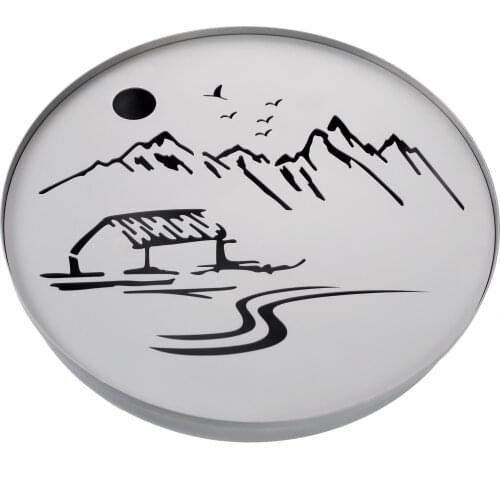Landscape Painting Tea Sets Titanium Tea Tray Travel Home Office Cups Tea Coffee Container