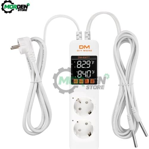 DM-808TT EU/US Socket Thermostat Digital Temperature Controller Socket Outlet With Timer Switch Sensor Probe Dropship