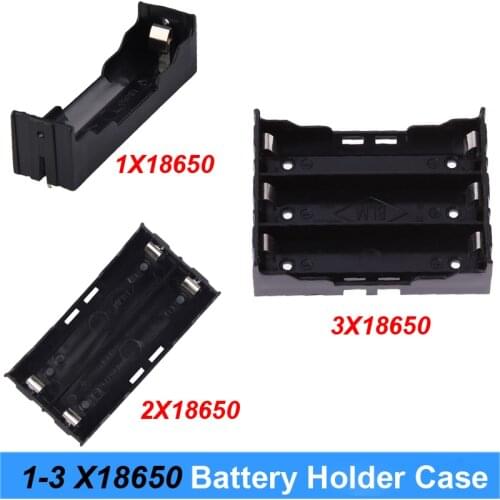 ABS 18650 Battery Holder Box Hard Pin 18650 Holder Batteries Case 1X 2X 3X 18650 Rechargeable Battery Power Bank Cases
