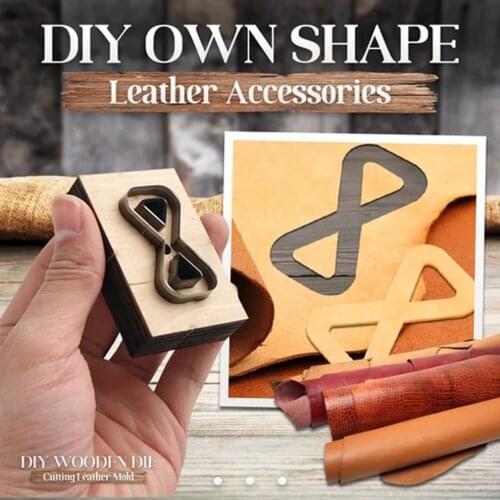 DIY Wooden Die Cutting Leather Mold DIY Wooden Die Cutting Leather Women Men Diy Key Chain Keyring Accessories Gift