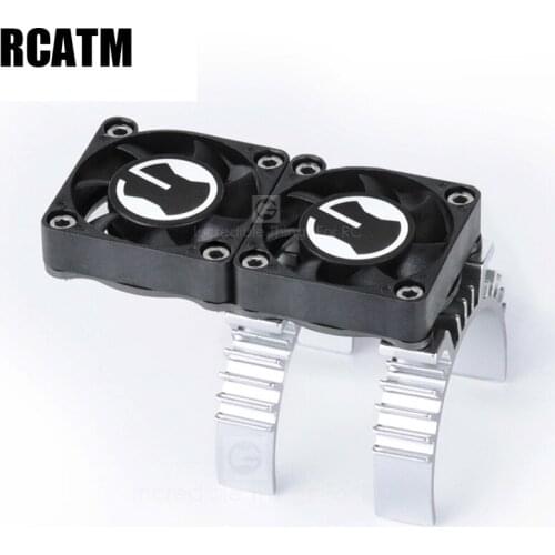 Motor Heat Induction Radiator Model Rock Crawler Transparent Cooling Double Fan# Gax0059/B For 1/10 RC Crawler car Traxxas TRX4