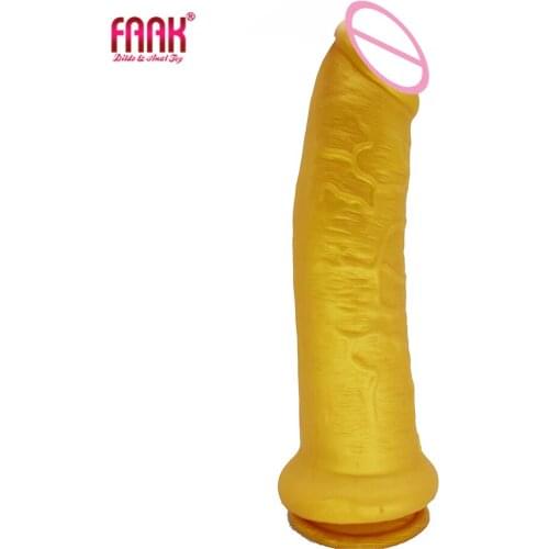 FAAK 11.2" silicone giant realistic dildo huge golden penis anal dildo large girth female masturbate with suction sex products
