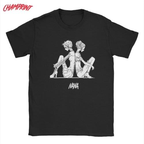 Nana Osaki T Shirt Mens Cotton Funny T-Shirt Crewneck Anime Manga Tees Short Sleeve Clothes Printed