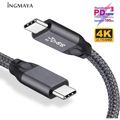 5A Type C Cable USB 3.1 Gen 2 C To C PD 100W Data 10Gbps For Macbook Samsung S10 Quick Charge 4.0 USBC Fast Charging USB-C Cord